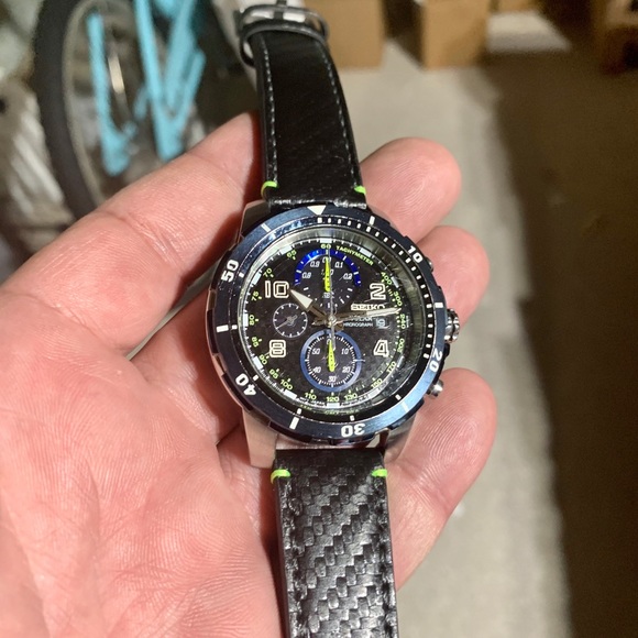 Seiko Jimmie Johnson Chronograph Black Extra NATO - Picture 5 of 13